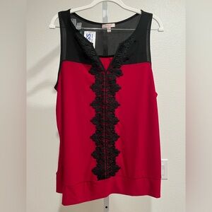 Tempted Black Lace Detail Top